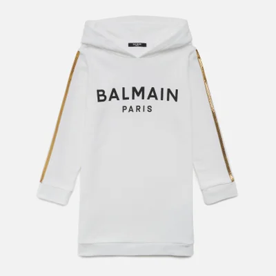 Balmain Girls' Logo Dress - Bianco
