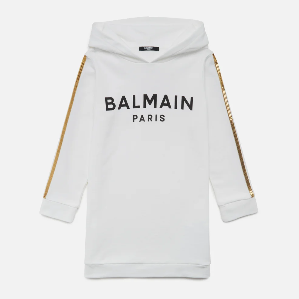 Balmain Girls' Logo Dress - Bianco Image 1