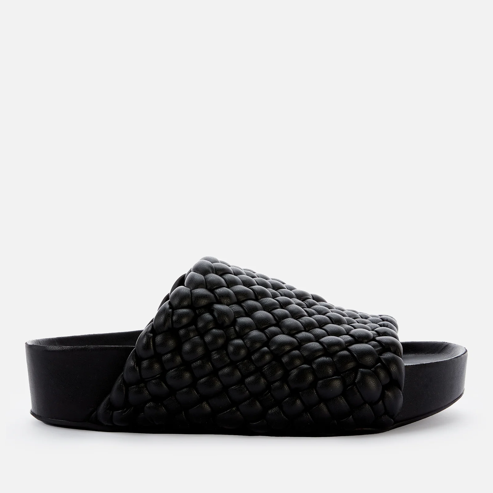 Simon Miller Women's Vegan Woven Dip Slide Sandals - Black Image 1