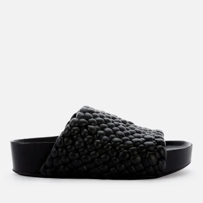 Simon Miller Women's Vegan Woven Dip Slide Sandals - Black
