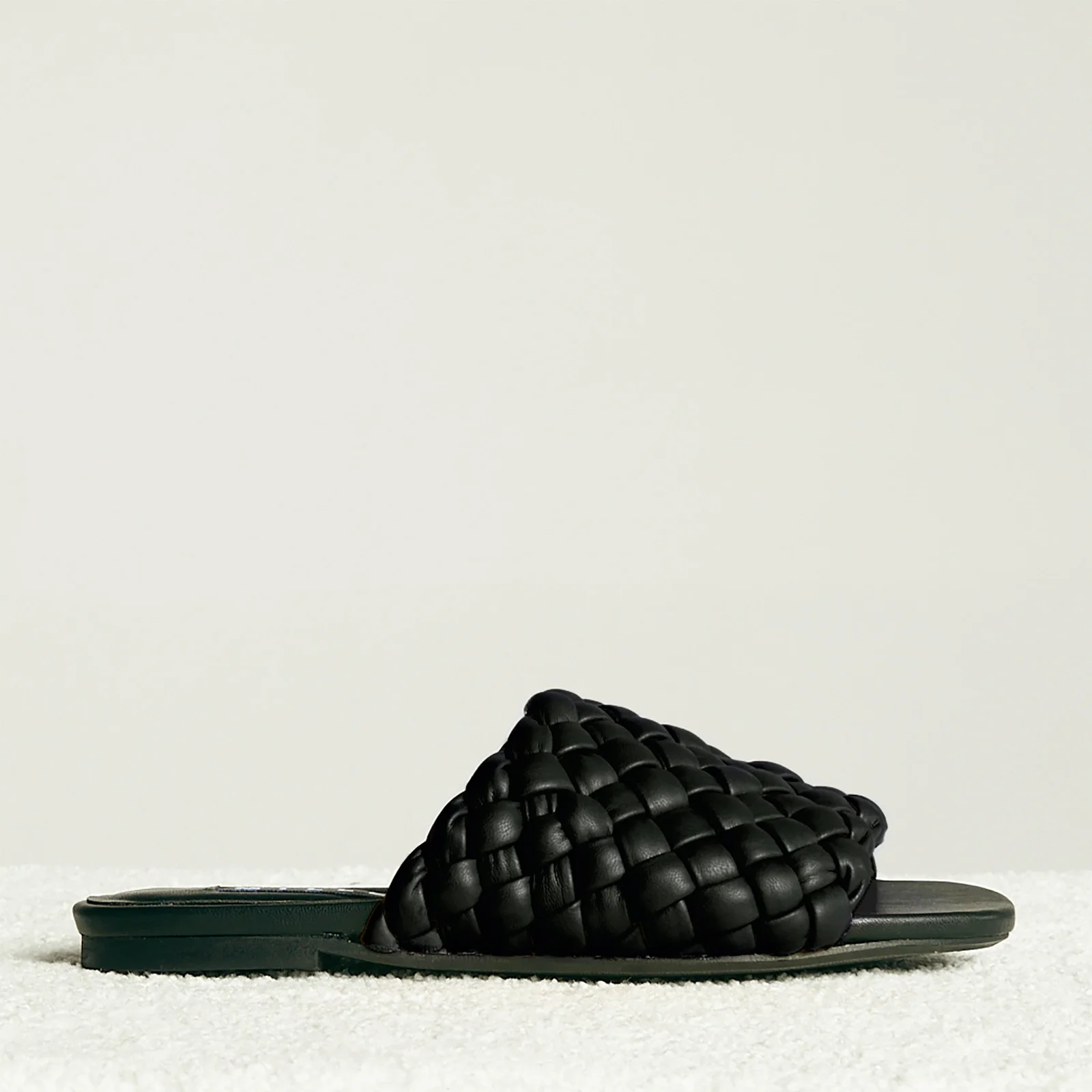 Simon Miller Women's Vegan Slit Slide Sandals - Black Image 1
