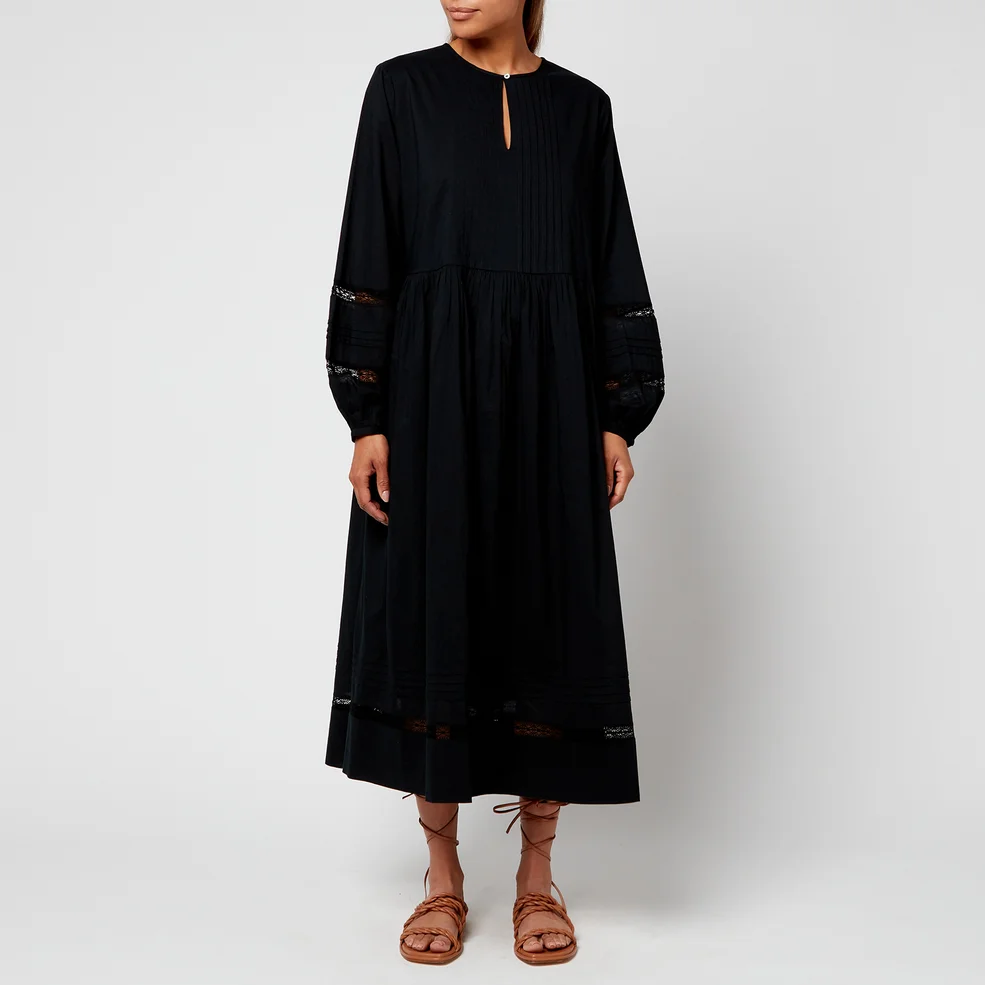 Skall Studio Women's Olive Cotton Dress - Black Image 1