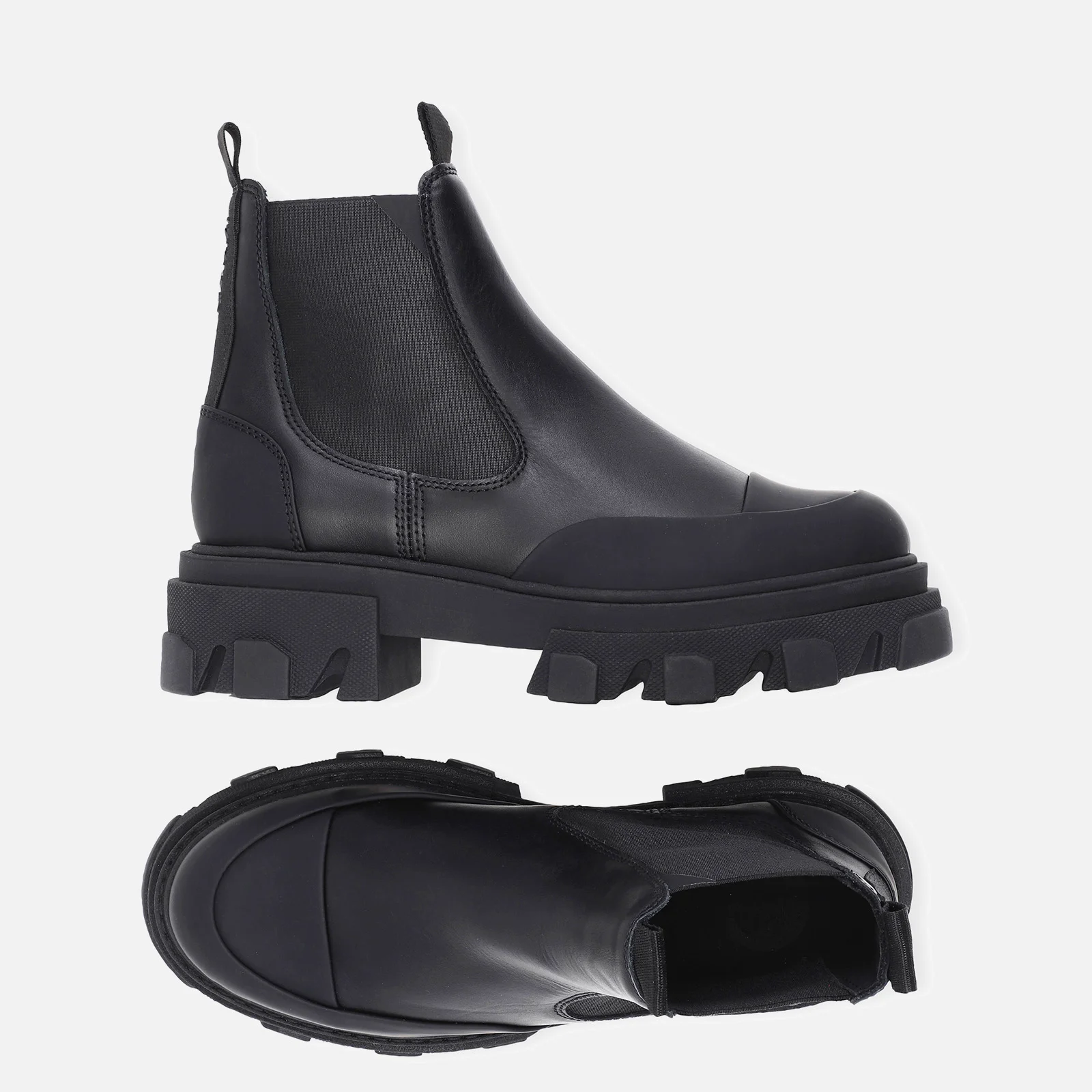 Ganni Women's Leather Chelsea Boots - Black Image 1