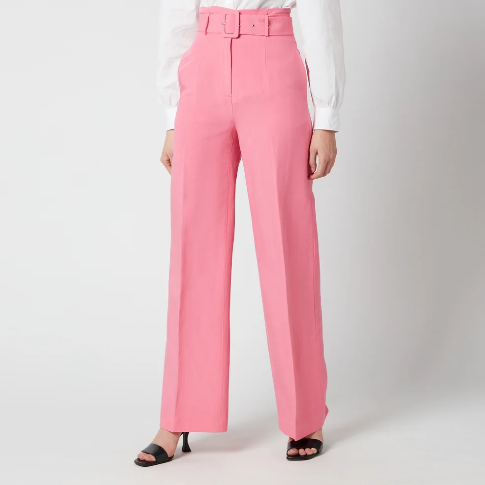 De La Vali Women's Lily Trousers - Pink Solid Image 1