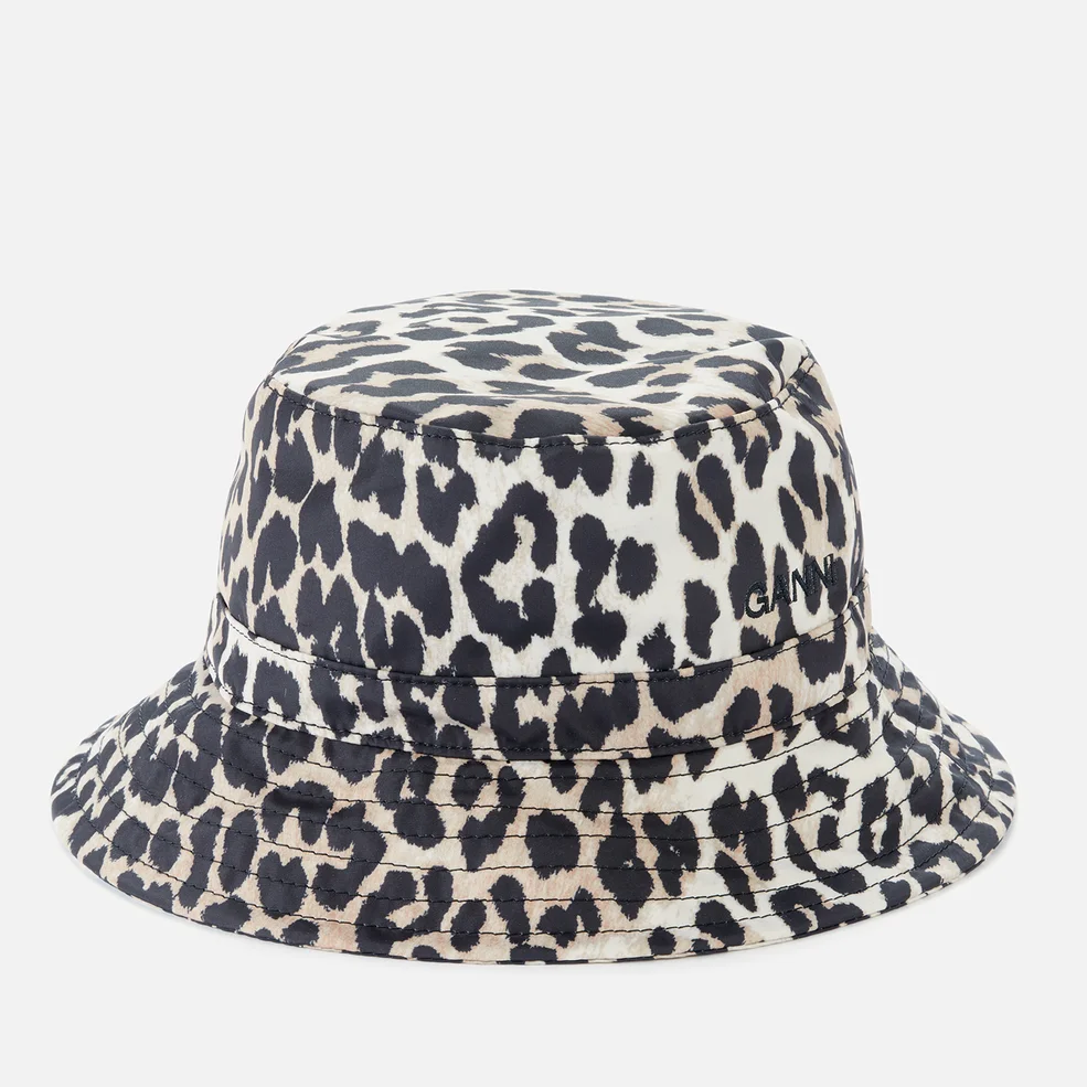 Ganni Women's Leopard Print Bucket Hat - Multi Image 1