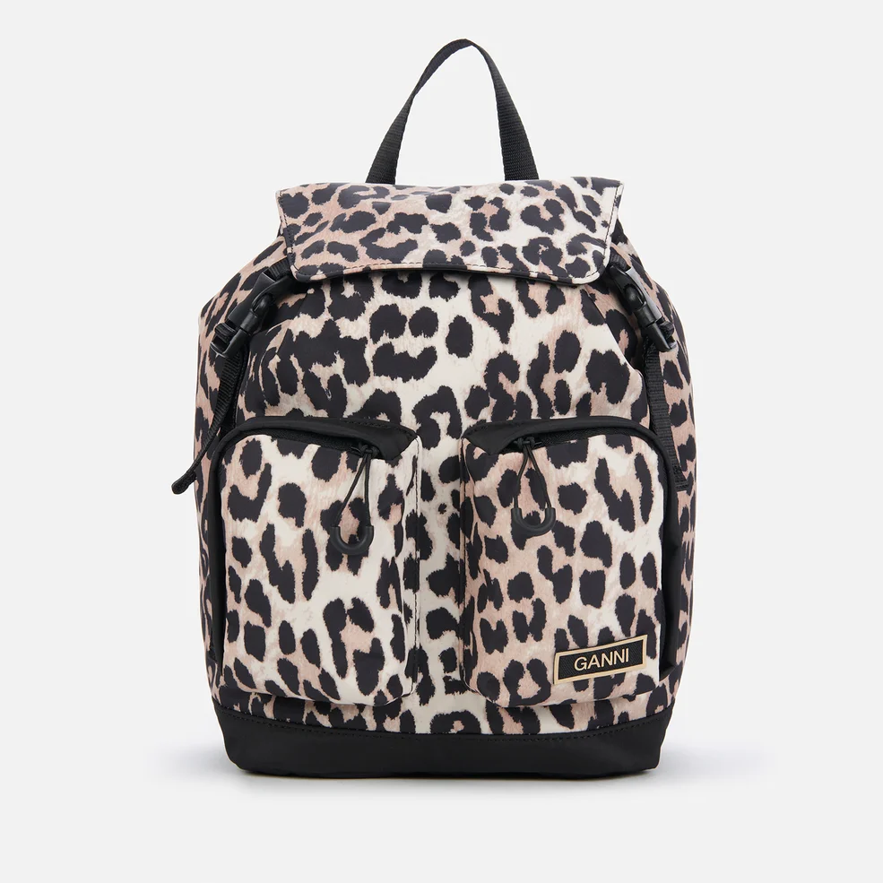 Ganni Women's Leopard Backpack - Multi Image 1