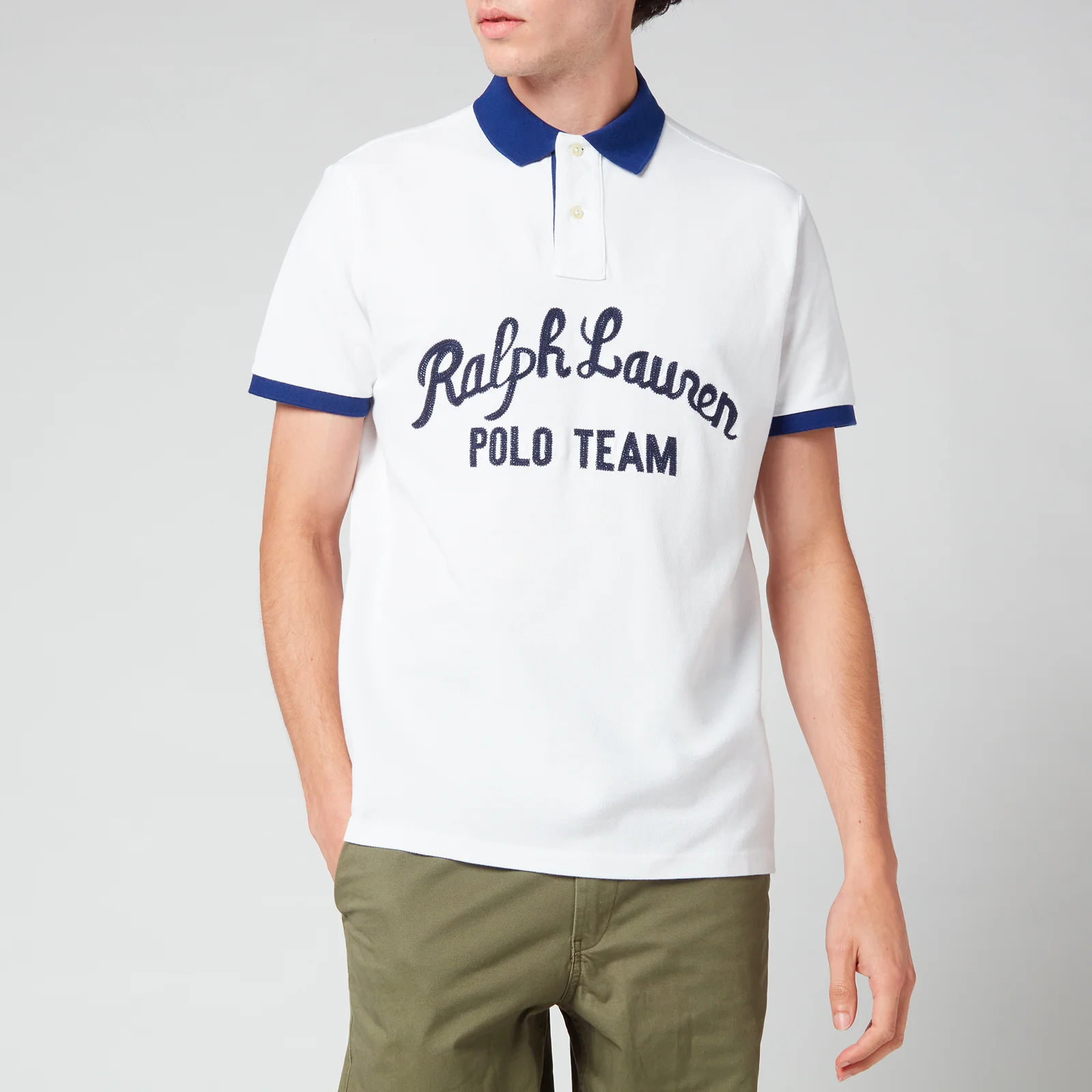 Polo Ralph Lauren Men's Custom Slim Fit Club Polo Shirt - White Multi Image 1