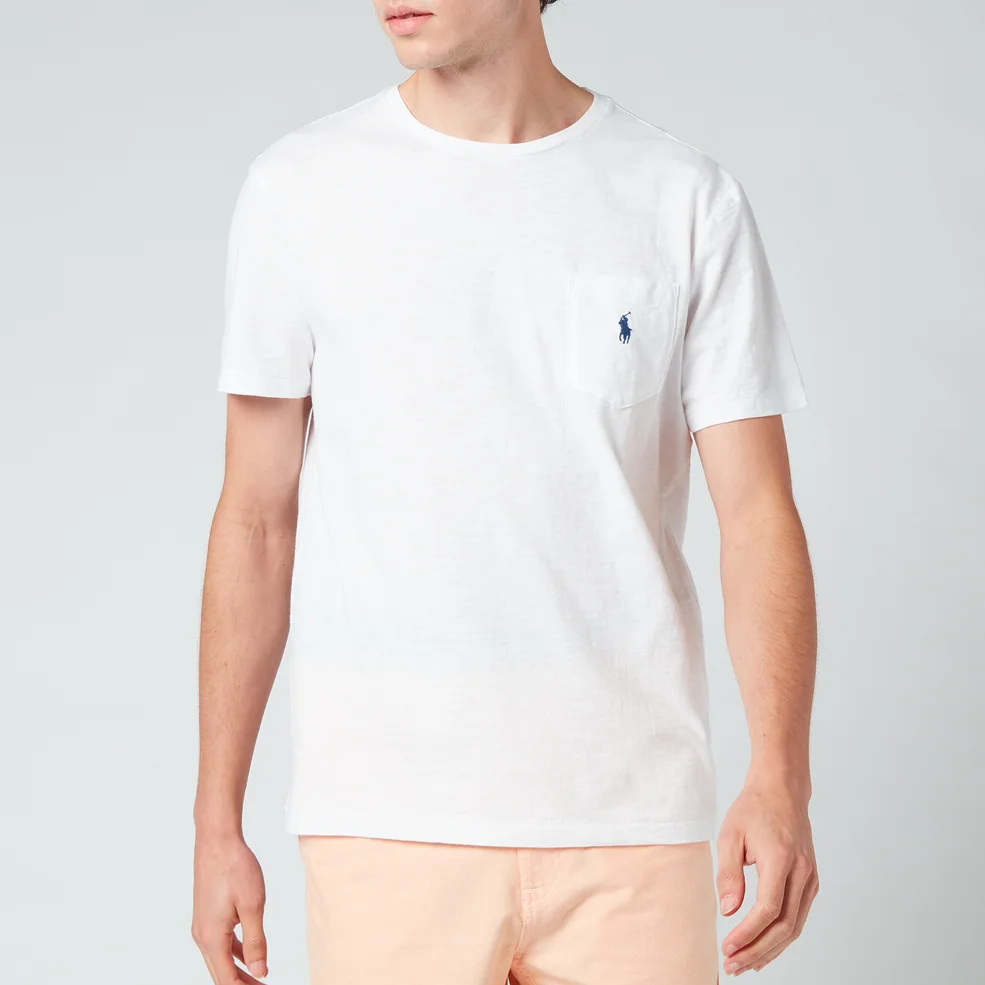 Polo Ralph Lauren Men's Custom Slim Fit Jersey Pocket T-Shirt - White Image 1