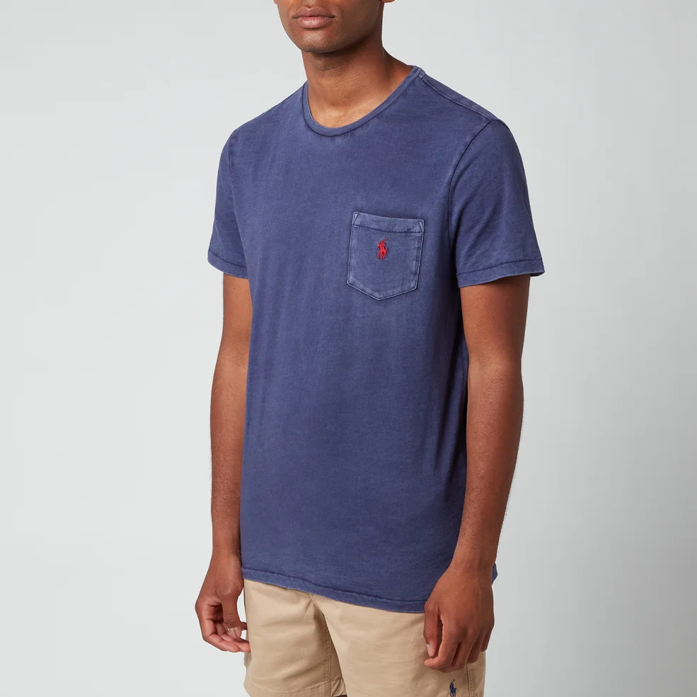 Polo Ralph Lauren Men's Custom Slim Fit Jersey Pocket T-Shirt - Cruise Navy Image 1