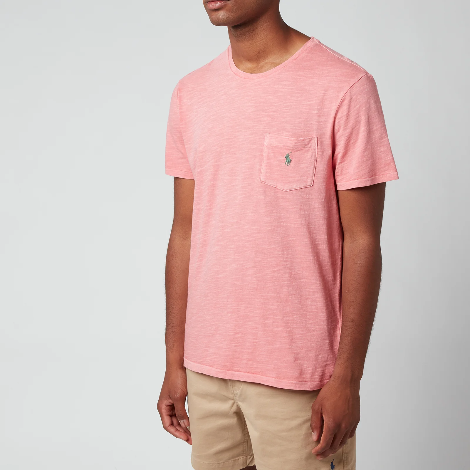 Polo Ralph Lauren Men's Custom Slim Fit Jersey Pocket T-Shirt - Desert Rose Image 1