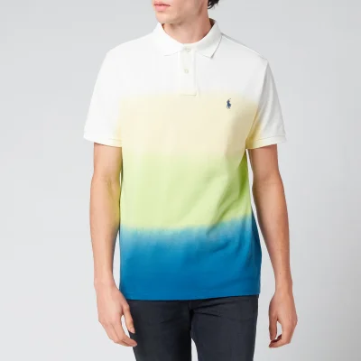 Polo Ralph Lauren Men's Custom Slim Fit Mesh Polo Shirt - Bright Navy Dip Dye Multi