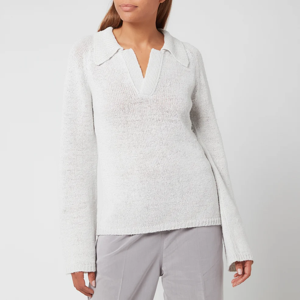 Our Legacy Women's Knitted Polo Longsleeve - White Image 1