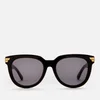 Bottega Veneta Women's Round Acetate Sunglasses - Black/Grey - Image 1