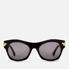 Bottega Veneta Women's D-Frame Acetate Sunglasses - Black/Grey - Image 1