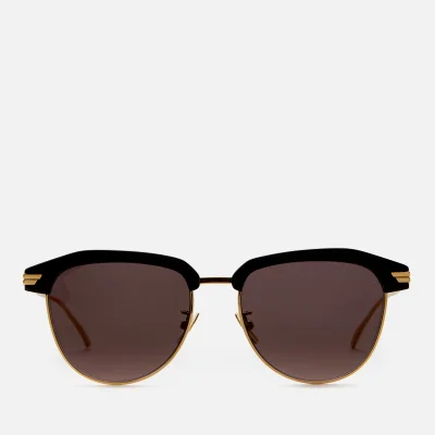 Bottega Veneta Women's Round Metal Sunglasses - Black/Grey