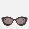 Saint Laurent Women's Oversized Acetate Sunglasses - Black - Image 1