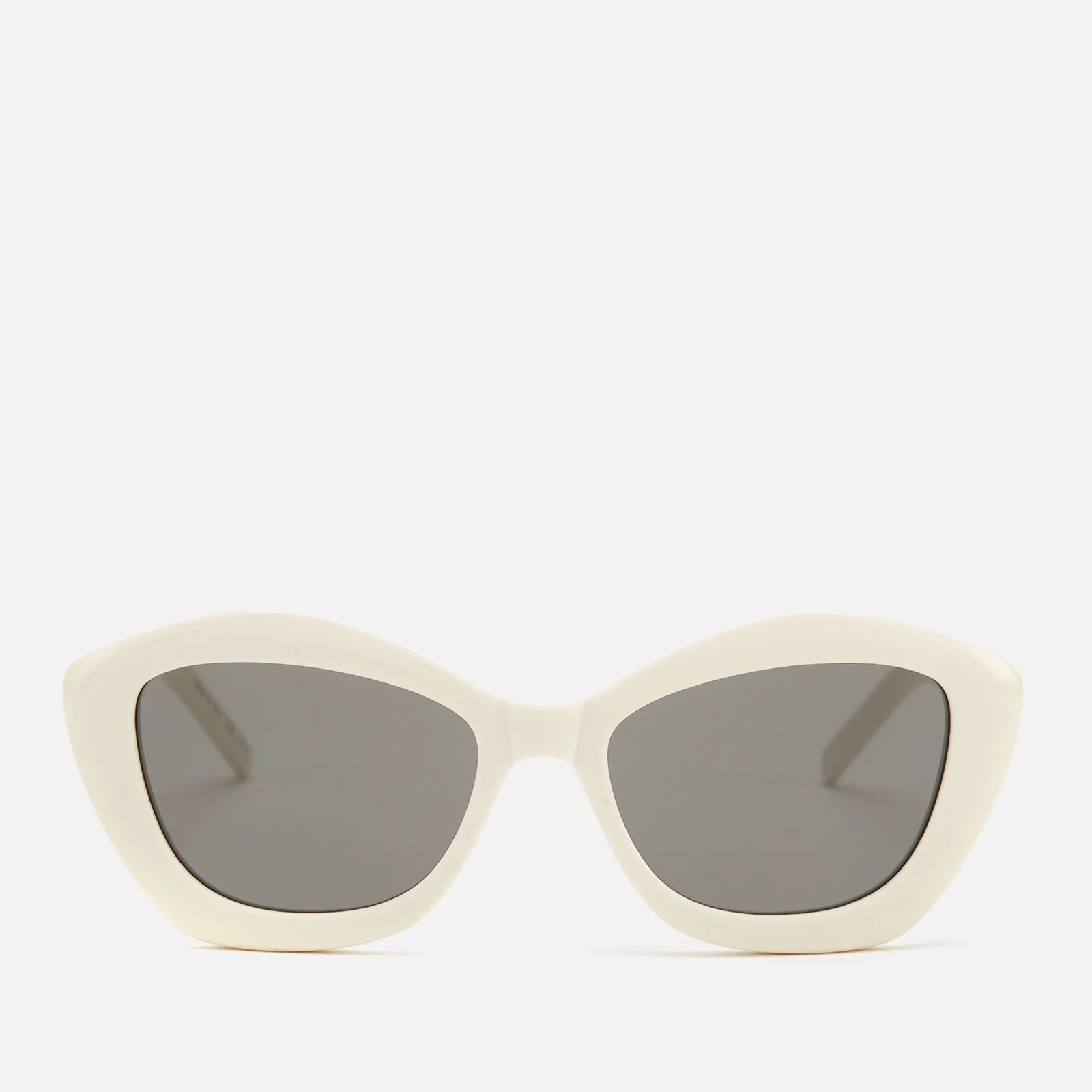 Saint Laurent Women's Oversized Acetate Sunglasses - Ivory/Grey Image 1