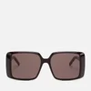 Saint Laurent Women's Square Acetate Sunglasses - Black - Image 1