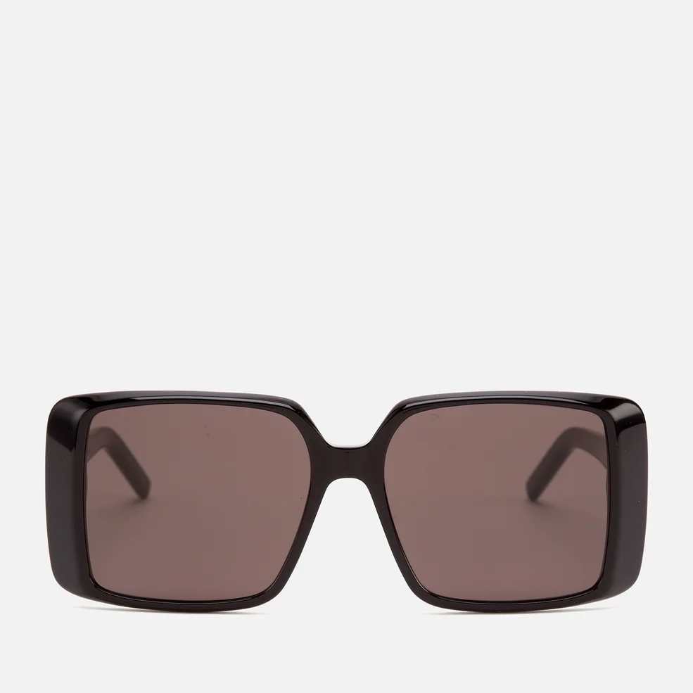 Saint Laurent Women's Square Acetate Sunglasses - Black Image 1