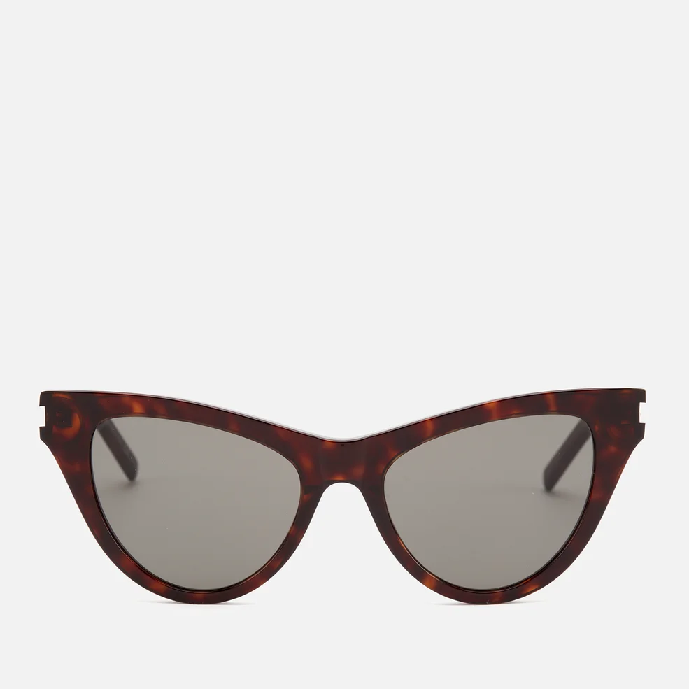 Saint Laurent Women's Cat Eye Acetate Sunglasses - Havana/Grey Image 1