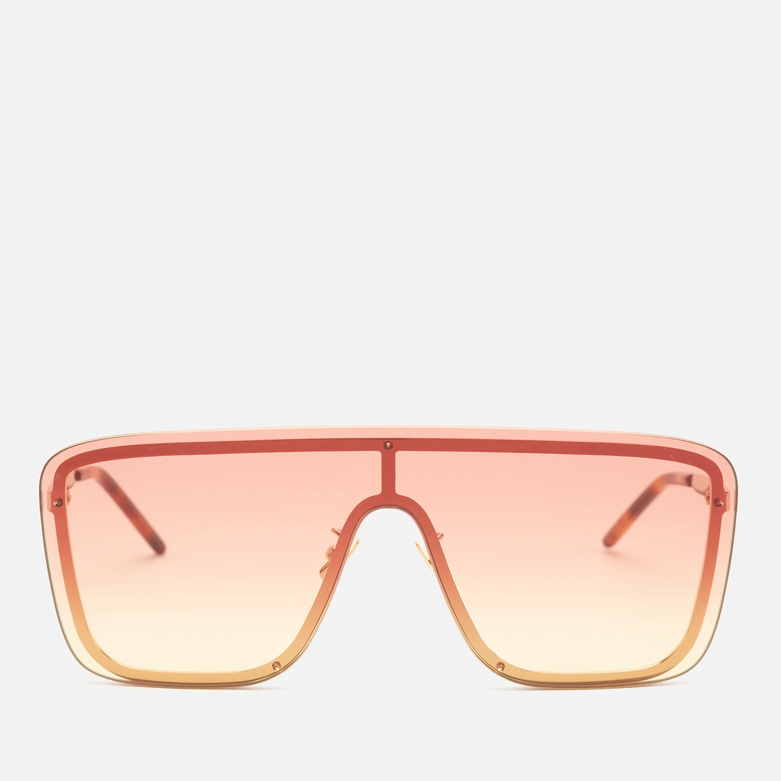 Saint Laurent Women's D-Frame Mask Sunglasses - Gold Image 1