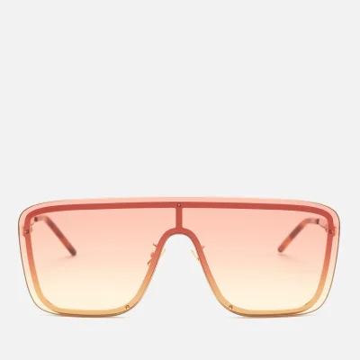 Saint Laurent Women's D-Frame Mask Sunglasses - Gold