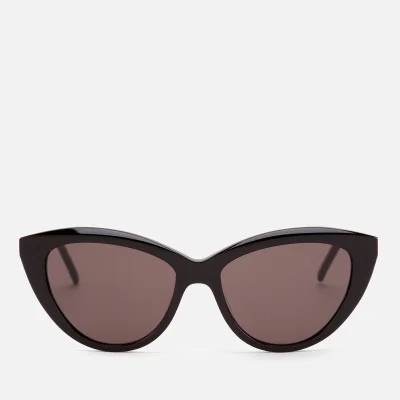 Saint Laurent Women's Sl M81 Cat Eye Sunglasses - Black/Silver