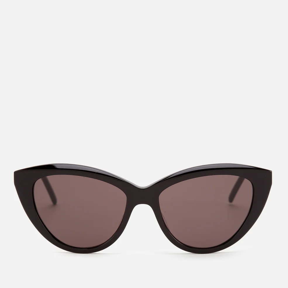 Saint Laurent Women's Sl M81 Cat Eye Sunglasses - Black/Silver Image 1