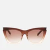 Saint Laurent Women's Kate Cat Eye Sunglasses - Brown - Image 1