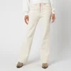 See by Chloé Women's Topstitched White Denim - Buttercream - Image 1