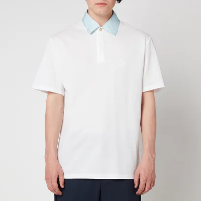 Lanvin Men's Short Sleeve Polo Shirt - Optic White