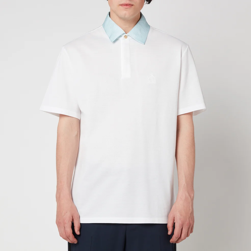 Lanvin Men's Short Sleeve Polo Shirt - Optic White Image 1
