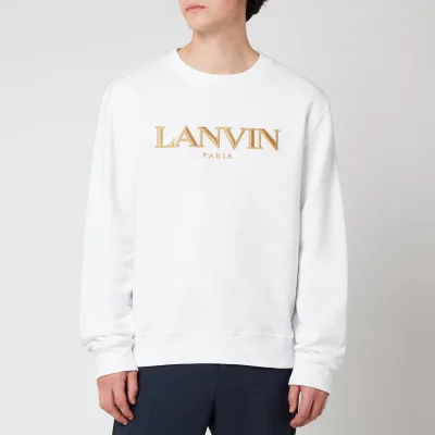 Lanvin Men's Embroidered Sweatshirt - Optic White