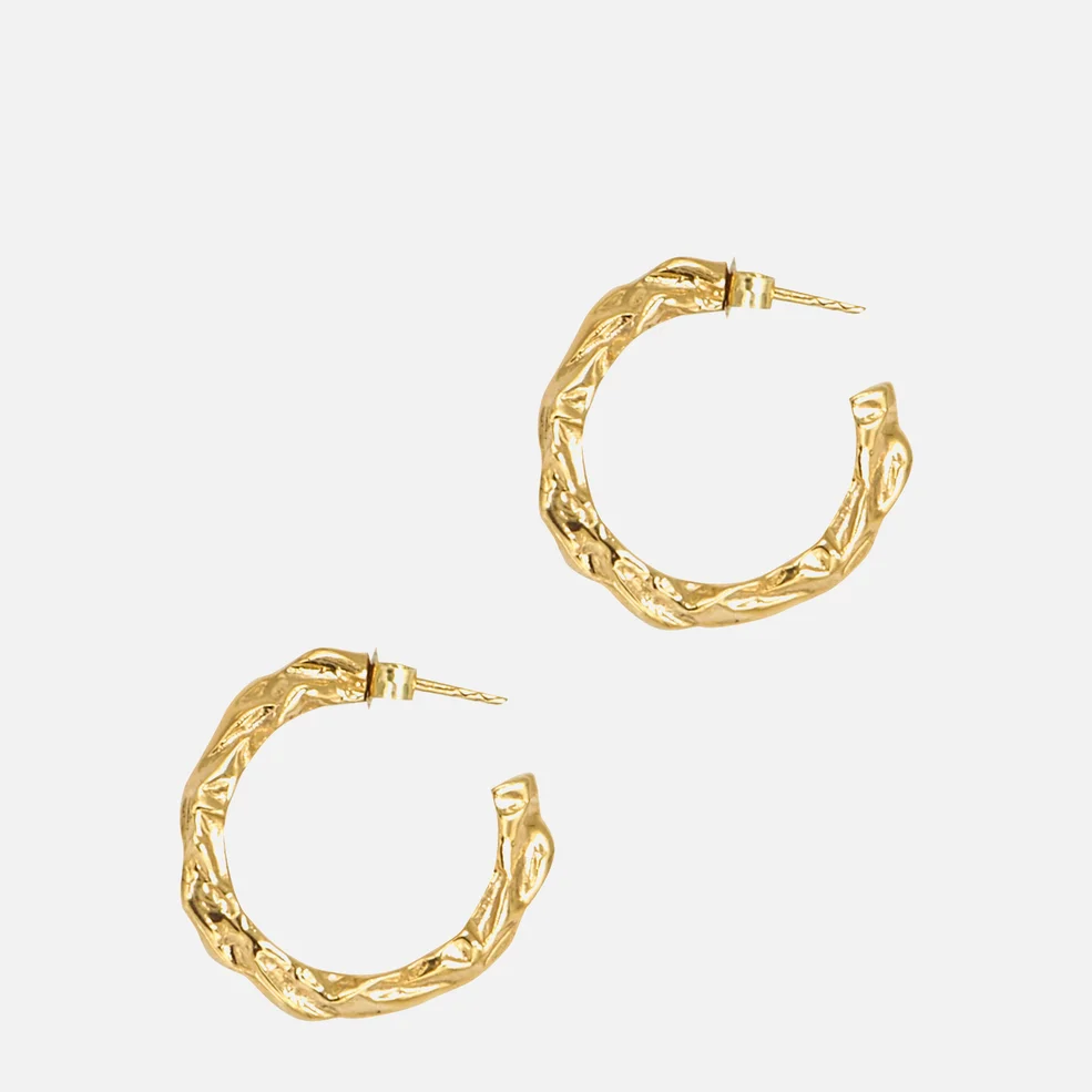 Hermina Athens Women's Full Moon Hoops - Gold  Image 1