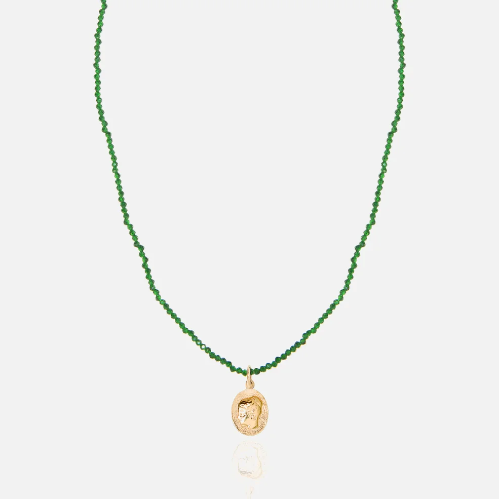 Hermina Athens Women's Ygeia Necklace - Emerald Image 1