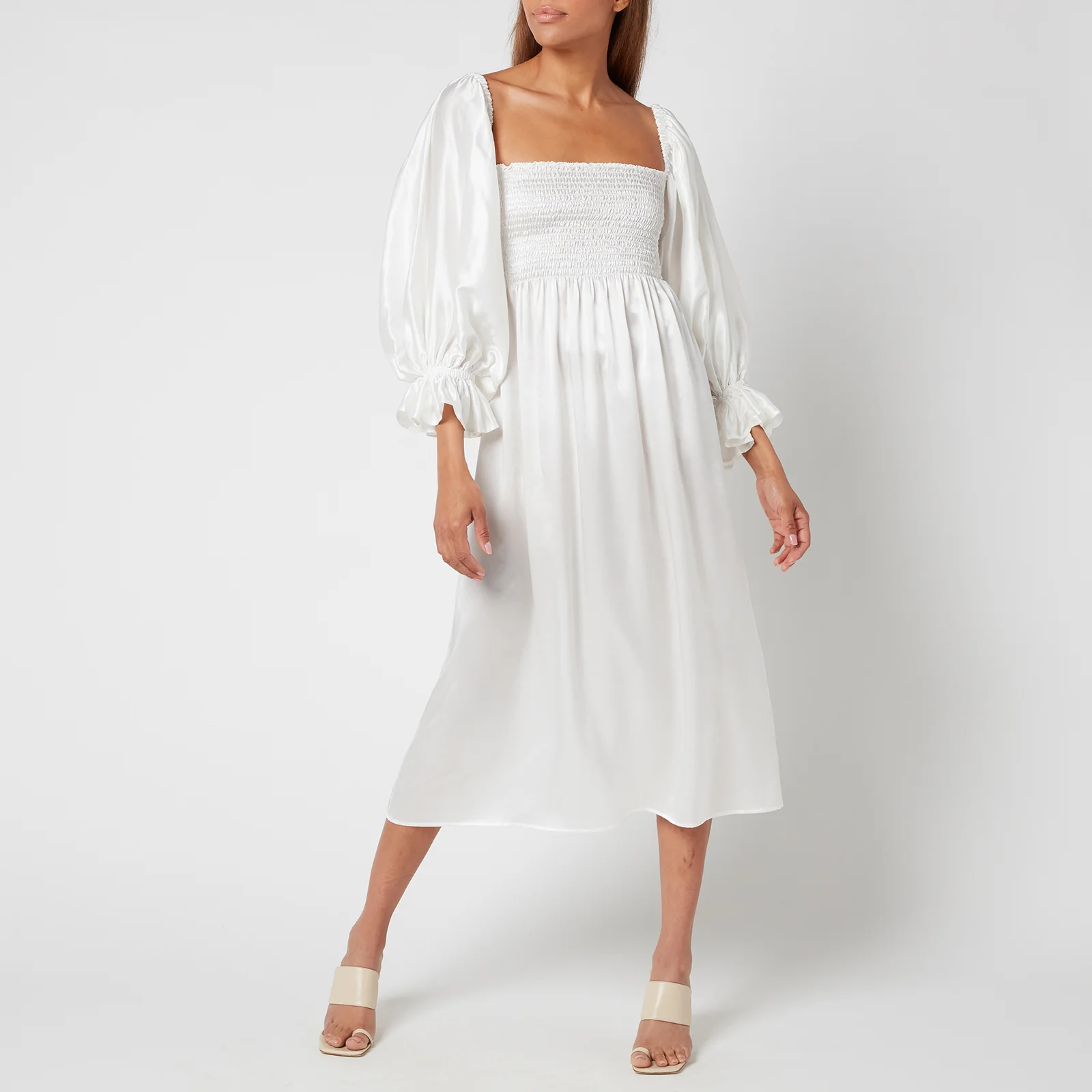 Sleeper Women's Paloma Linen Dress - White- One Size Image 1