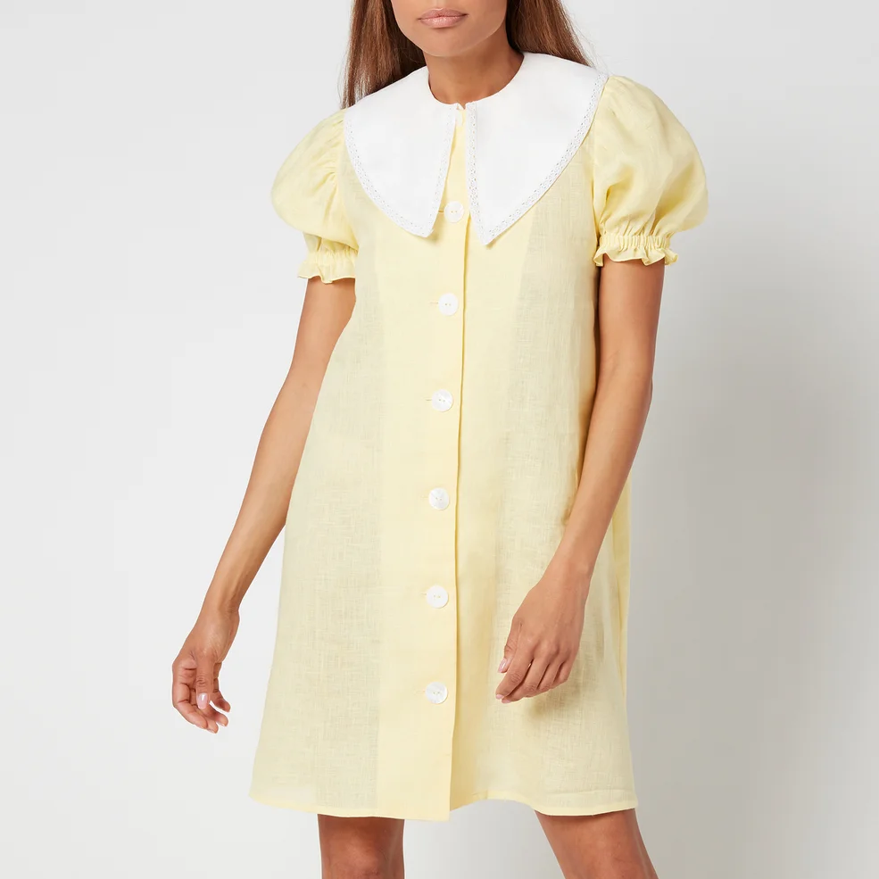 Sleeper Women's Marie Linen Dress - Lemon Image 1