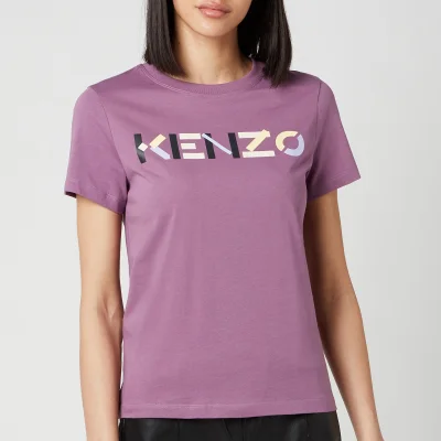 KENZO Women's KENZO Logo Multico Classic Tshirt - Blackcurrant