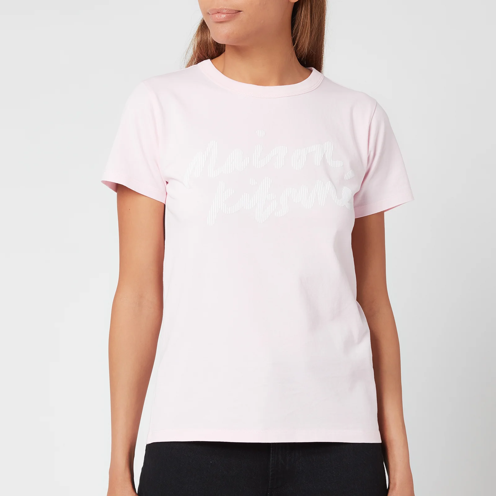 Maison Kitsuné Women's Handwriting Classic T-Shirt - Light Pink Image 1