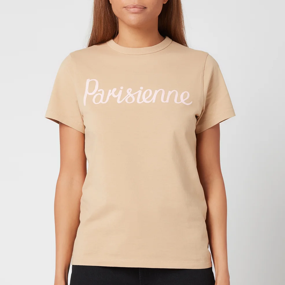 Maison Kitsuné Women's Parisienne Classic T-Shirt - Beige Image 1