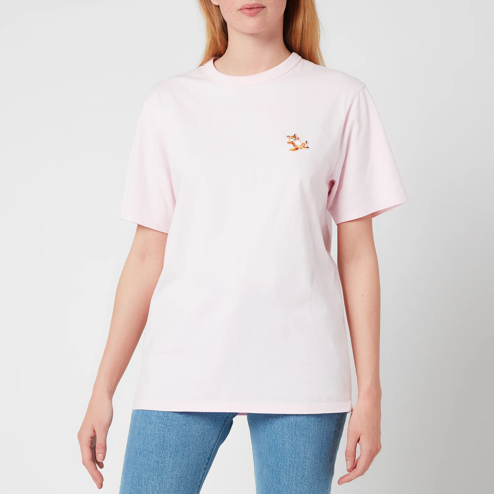 Maison Kitsuné Women's Chillax Fox Patch Classic T-Shirt - Light Pink Image 1