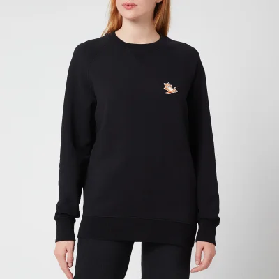 Maison Kitsuné Women's Chillax Fox Patch Classic Sweatshirt - Black