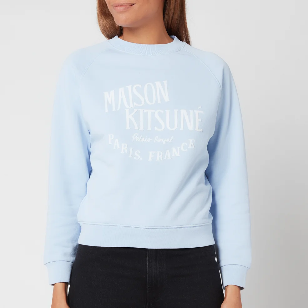 Maison Kitsuné Women's Palais Royal Vintage Sweatshirt - Light Blue Image 1
