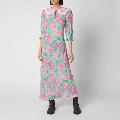 RIXO Women's Lauren Dress - Azalea Bloom Pink