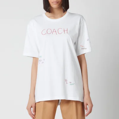 Coach Women's Hand Drawn Coach T-Shirt - Optic White