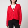 Ganni Women's Soft Wool Knitted Cardigan - Flame Scarlet - Image 1
