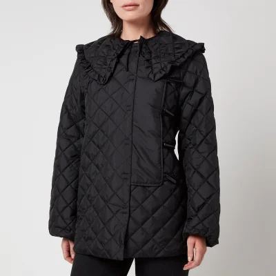 Ganni Women's Ripstop Quilted Jacket - Black