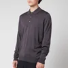 John Smedley Men's Cbelpar Long Sleeve Polo Shirt - Anthracite - Image 1