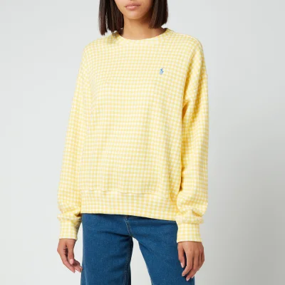 Polo Ralph Lauren Women's Gingham Jumper - Oasis Yellow/White