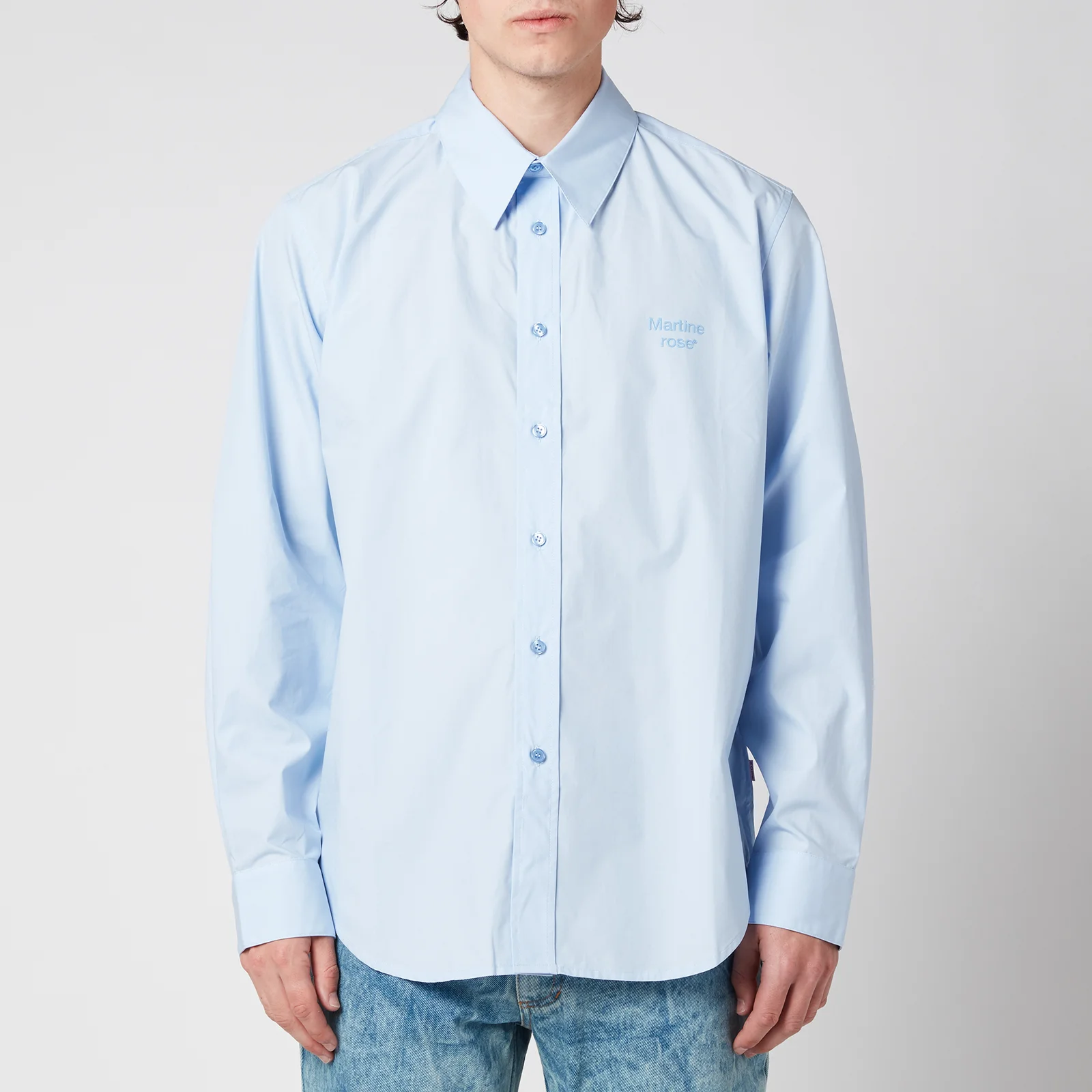 Martine Rose Men's Classic Long Sleeve Shirt - Light Blue Image 1